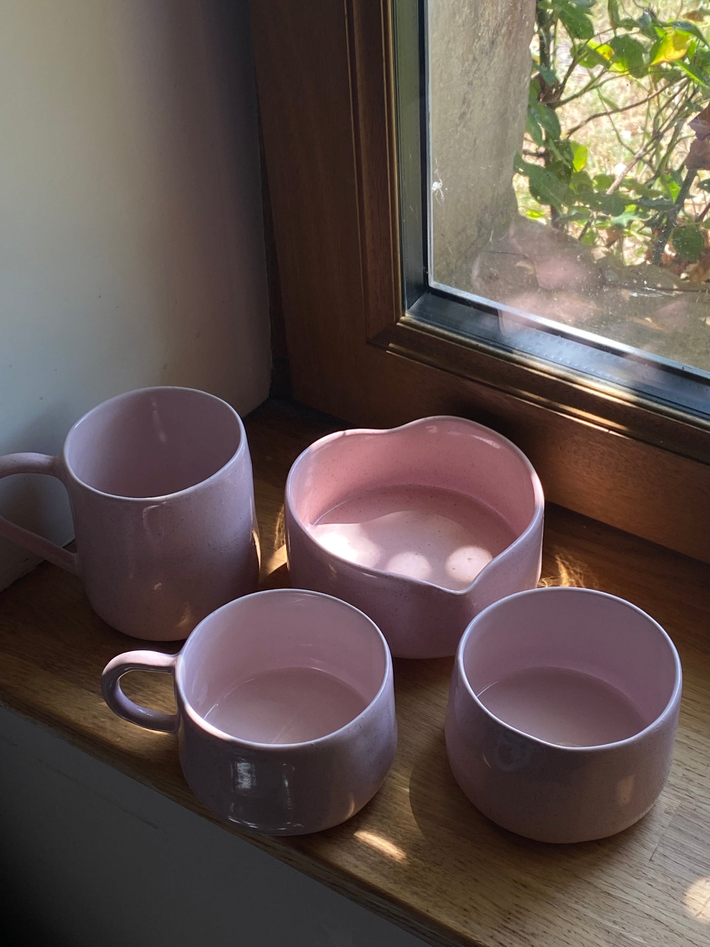 Bol à Matcha Rose Grainé - PRECOMMANDE