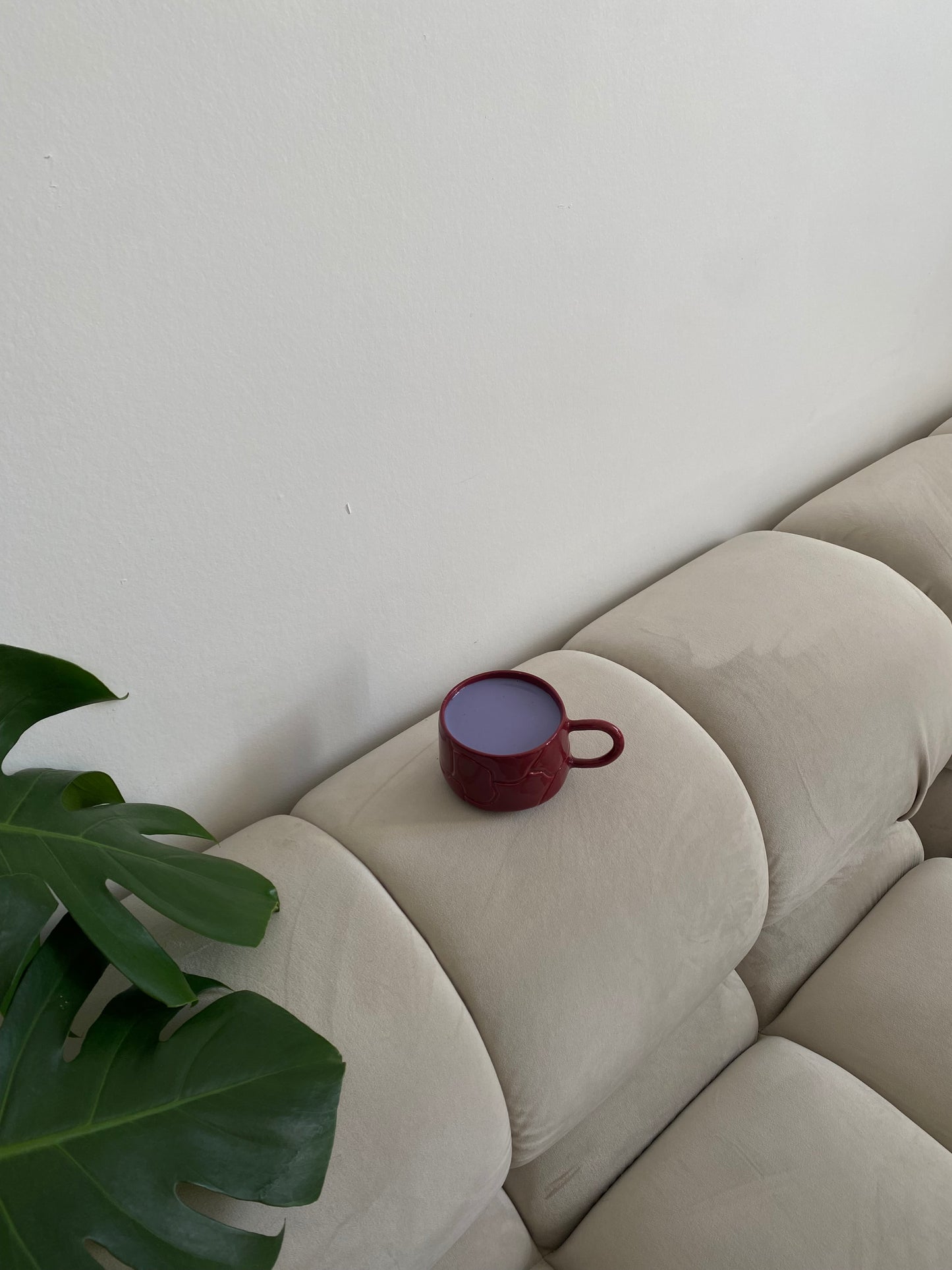 Chawan Bordeaux avec design