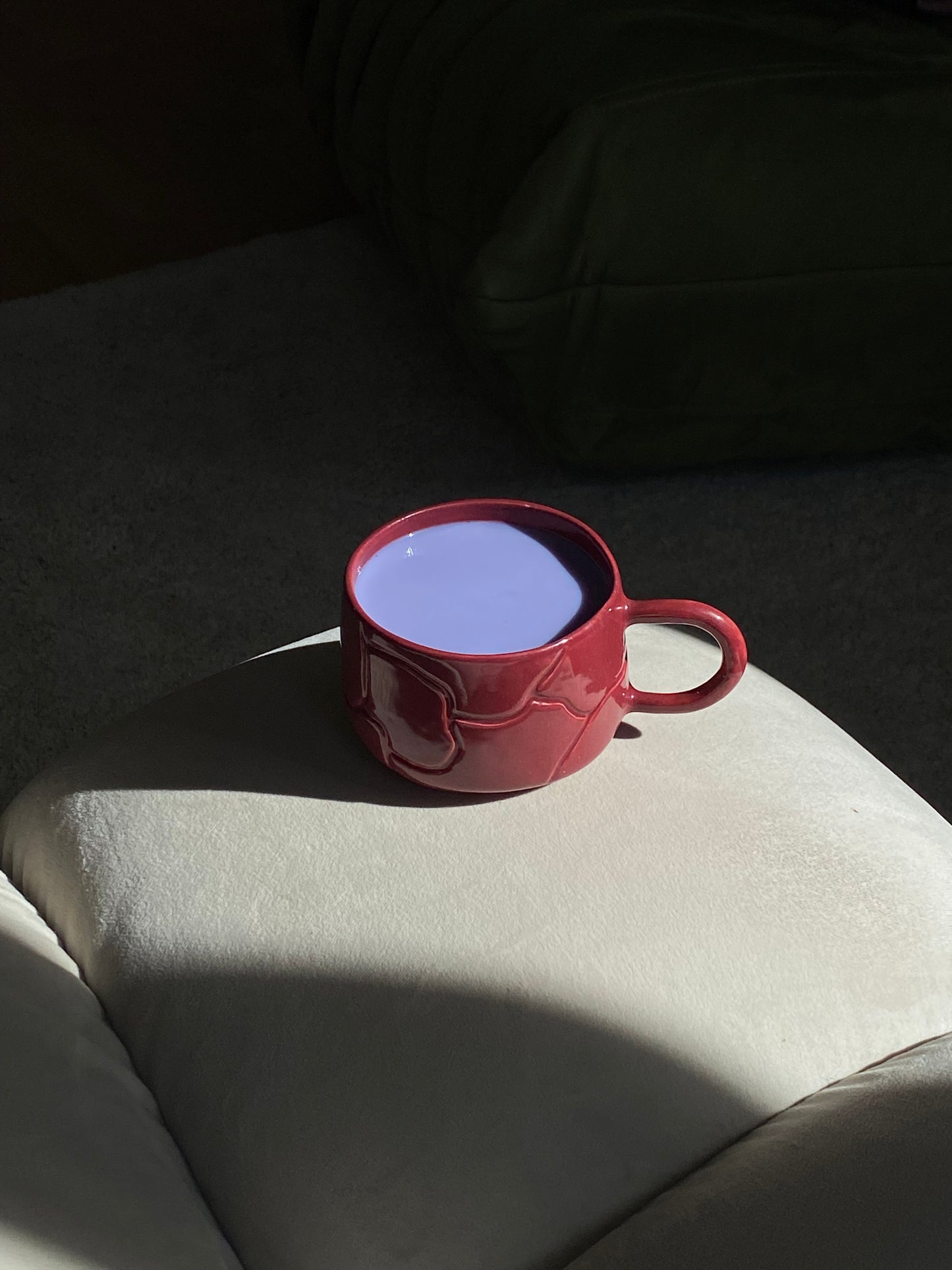 Chawan Bordeaux avec design