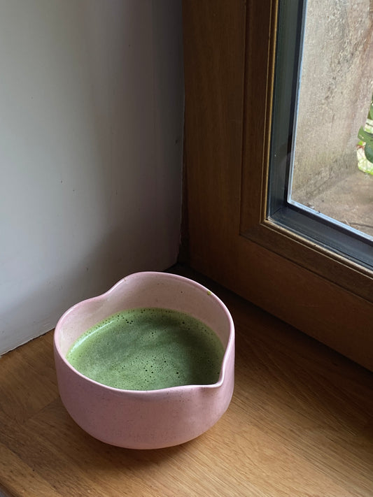 Bol à Matcha Rose Grainé - PRECOMMANDE